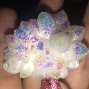 Angel Aura Quartz Crystal Titanium “authentic”